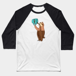 Coffee Sloth Baseball T-Shirt